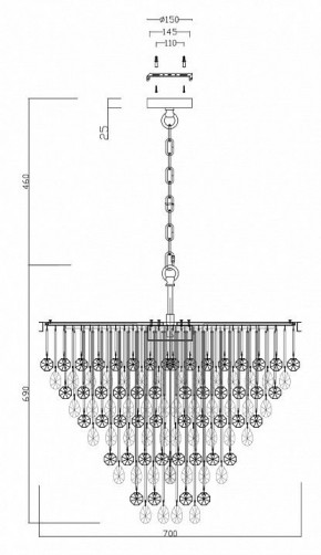 Подвесная люстра Maytoni Linn MOD091PL-09G в Пойковском - poikovskii.mebel24.online | фото 4