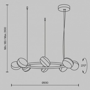 Подвесная люстра Maytoni Mind MOD299PL-L80BC3K в Пойковском - poikovskii.mebel24.online | фото 4