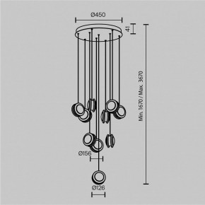 Подвесная люстра Maytoni Pharao MOD361PL-L41BS3K в Пойковском - poikovskii.mebel24.online | фото 4