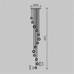 Подвесная люстра Maytoni Pharao MOD361PL-L58BS3K в Пойковском - poikovskii.mebel24.online | фото 4