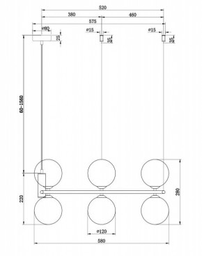 Подвесная люстра Maytoni Ring MOD013PL-06B в Пойковском - poikovskii.mebel24.online | фото 4