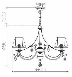 Подвесная люстра Maytoni Soffia RC093-PL-06-R в Пойковском - poikovskii.mebel24.online | фото 4