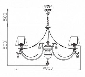 Подвесная люстра Maytoni Soffia RC093-PL-08-R в Пойковском - poikovskii.mebel24.online | фото 5