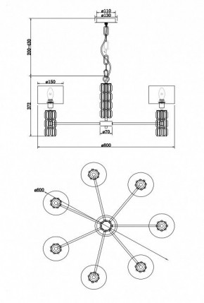 Подвесная люстра Maytoni Talento DIA008PL-07CH в Пойковском - poikovskii.mebel24.online | фото 8