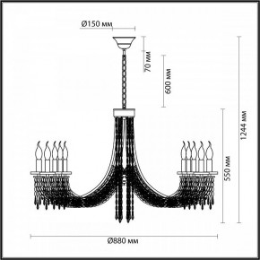 Подвесная люстра Odeon Light Capel 5063/10 в Пойковском - poikovskii.mebel24.online | фото 5