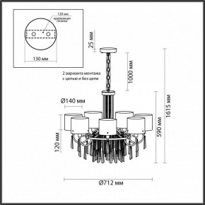 Подвесная люстра Odeon Light Nicole 4886/7 в Пойковском - poikovskii.mebel24.online | фото 7