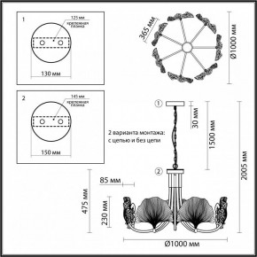 Подвесная люстра Odeon Light Ventaglio 4870/7 в Пойковском - poikovskii.mebel24.online | фото 6