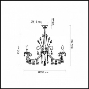 Подвесная люстра Odeon Light Versia 4977/6 в Пойковском - poikovskii.mebel24.online | фото 5