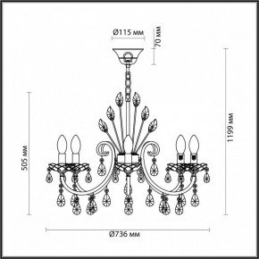 Подвесная люстра Odeon Light Versia 4977/8 в Пойковском - poikovskii.mebel24.online | фото 6