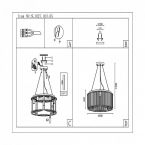 Подвесная люстра ST-Luce Velletri SL1627.103.05 в Пойковском - poikovskii.mebel24.online | фото 5