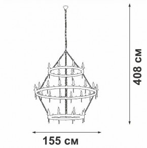 Подвесная люстра Vitaluce V1872 V1872-7/16+8+8 в Пойковском - poikovskii.mebel24.online | фото 3