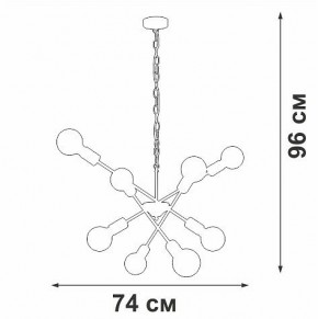 Подвесная люстра Vitaluce V4750 V4750-1/8 в Пойковском - poikovskii.mebel24.online | фото 2