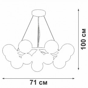 Подвесная люстра Vitaluce V48410 V48410-8/12S в Пойковском - poikovskii.mebel24.online | фото 3