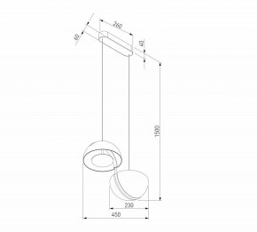 Подвесной светильник Eurosvet Emisfero 50083/2 LED золото в Пойковском - poikovskii.mebel24.online | фото 4