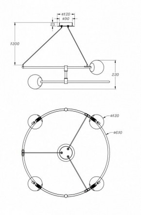 Подвесной светильник Maytoni Balance MOD317PL-04B в Пойковском - poikovskii.mebel24.online | фото 4
