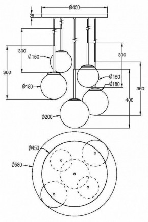 Подвесной светильник Maytoni Basic form MOD321PL-05G1 в Пойковском - poikovskii.mebel24.online | фото 4