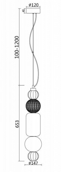 Подвесной светильник Maytoni Collar P069PL-L35CH3K в Пойковском - poikovskii.mebel24.online | фото 5