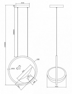 Подвесной светильник Maytoni Lunare MOD327PL-L5BS3K в Пойковском - poikovskii.mebel24.online | фото 8