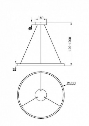 Подвесной светильник Maytoni Rim MOD058PL-L42BK в Пойковском - poikovskii.mebel24.online | фото 3