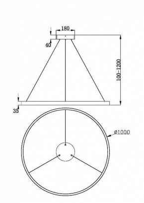 Подвесной светильник Maytoni Rim MOD058PL-L54BK в Пойковском - poikovskii.mebel24.online | фото 4