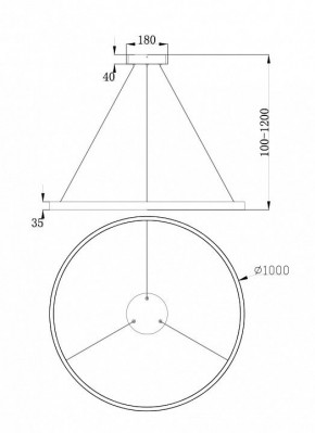 Подвесной светильник Maytoni Rim MOD058PL-L54BS4K в Пойковском - poikovskii.mebel24.online | фото 4