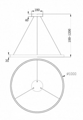 Подвесной светильник Maytoni Rim MOD058PL-L54W4K в Пойковском - poikovskii.mebel24.online | фото 4