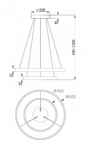 Подвесной светильник Maytoni Rim MOD058PL-L55BS4K в Пойковском - poikovskii.mebel24.online | фото 7