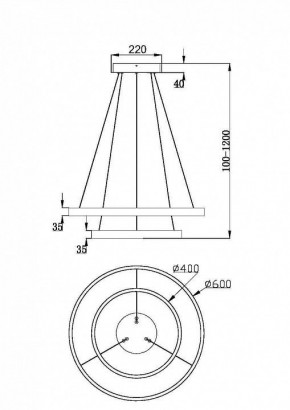 Подвесной светильник Maytoni Rim MOD058PL-L55BSK в Пойковском - poikovskii.mebel24.online | фото 4