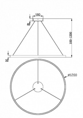 Подвесной светильник Maytoni Rim MOD058PL-L65W3K в Пойковском - poikovskii.mebel24.online | фото 2