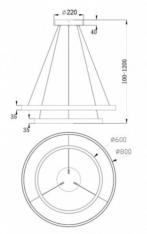 Подвесной светильник Maytoni Rim MOD058PL-L74BS4K в Пойковском - poikovskii.mebel24.online | фото 7