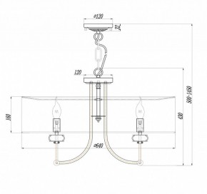 Подвесной светильник Maytoni Roma ARM006PL-08G в Пойковском - poikovskii.mebel24.online | фото 4