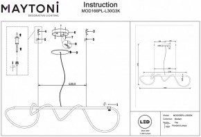 Подвесной светильник Maytoni Tau MOD166PL-L30G3K в Пойковском - poikovskii.mebel24.online | фото