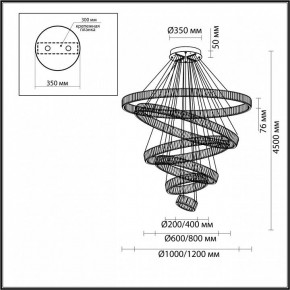 Подвесной светильник Odeon Light Vekia 4930/260L в Пойковском - poikovskii.mebel24.online | фото 4