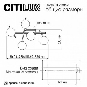Потолочная люстра Citilux Dorsy CL223152 в Пойковском - poikovskii.mebel24.online | фото 10