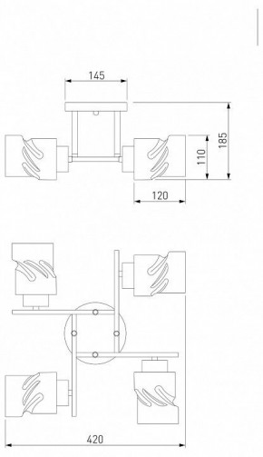 Потолочная люстра Eurosvet Hilari 30165/4 черный жемчуг в Пойковском - poikovskii.mebel24.online | фото 4