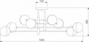 Потолочная люстра Eurosvet Nuvola 70129/8 латунь в Пойковском - poikovskii.mebel24.online | фото 3