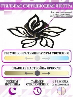 Потолочная люстра Natali Kovaltseva High-Tech Led Lamps HIGH-TECH LED LAMPS 82006 BLACK в Пойковском - poikovskii.mebel24.online | фото 5