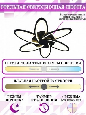 Потолочная люстра Natali Kovaltseva High-Tech Led Lamps HIGH-TECH LED LAMPS 82008 BLACK в Пойковском - poikovskii.mebel24.online | фото 5