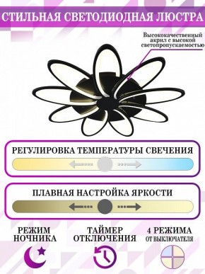Потолочная люстра Natali Kovaltseva High-Tech Led Lamps HIGH-TECH LED LAMPS 82009 BLACK в Пойковском - poikovskii.mebel24.online | фото 5