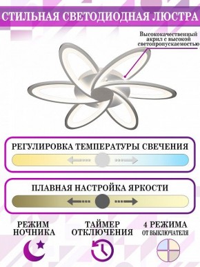 Потолочная люстра Natali Kovaltseva Smart home LED LAMPS 81217 в Пойковском - poikovskii.mebel24.online | фото 5