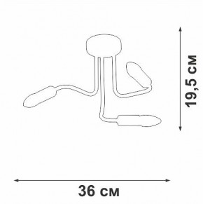 Потолочная люстра Vitaluce V3023 V3023-1/3PL в Пойковском - poikovskii.mebel24.online | фото 2