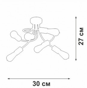 Потолочная люстра Vitaluce V3928 V3928-1/6PL в Пойковском - poikovskii.mebel24.online | фото 4