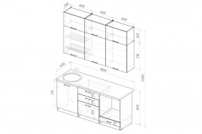 ШЕЛЛИ Кухонный гарнитур Макси 1800 мм в Пойковском - poikovskii.mebel24.online | фото 2