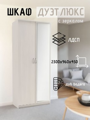 Шкаф 2-х створчатый Дуэт Люкс с зеркалом в Пойковском - poikovskii.mebel24.online | фото 5
