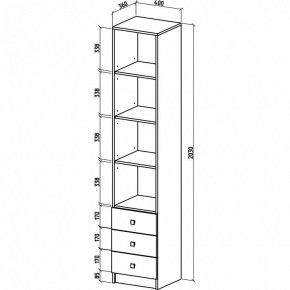 Шкаф для белья Бостон-3 в Пойковском - poikovskii.mebel24.online | фото 2