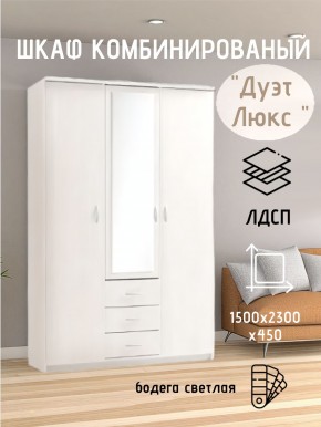 Шкаф комбинированный Дуэт Люкс с зеркалом в Пойковском - poikovskii.mebel24.online | фото 7
