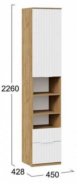 Шкаф комбинированный Хилтон Исп. 2 в Пойковском - poikovskii.mebel24.online | фото 8