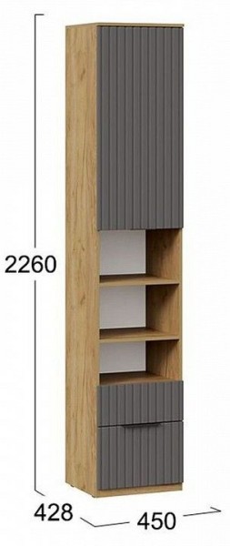Шкаф комбинированный Хилтон Исп. 2 в Пойковском - poikovskii.mebel24.online | фото 8
