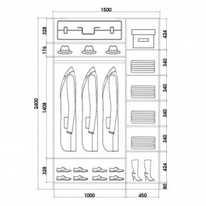 Шкаф-купе ХИТ 24-15-55 (620) в Пойковском - poikovskii.mebel24.online | фото 3