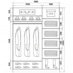 Шкаф-купе ХИТ 24-17-22 (620) в Пойковском - poikovskii.mebel24.online | фото 3